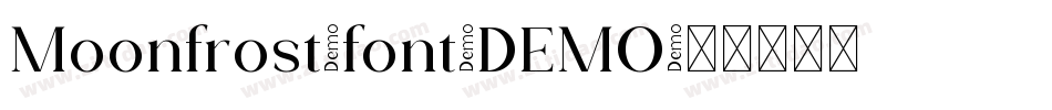 Moonfrost-font-DEMO字体转换