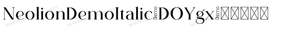 NeolionDemoItalic-DOYgx字体转换