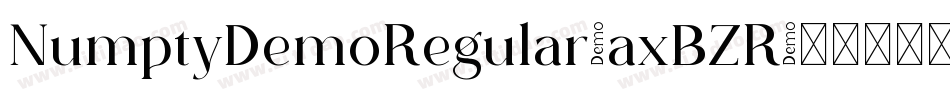 NumptyDemoRegular-axBZR字体转换