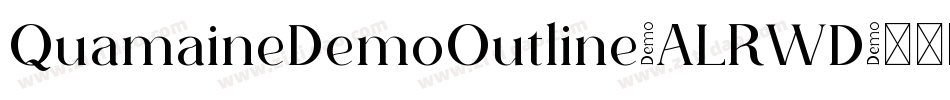 QuamaineDemoOutline-ALRWD字体转换