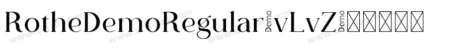 RotheDemoRegular-vLvZ字体转换