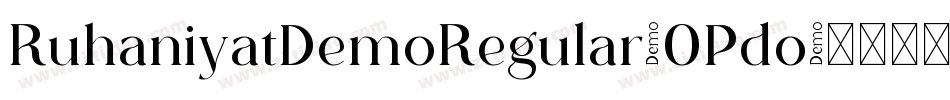 RuhaniyatDemoRegular-0Pdo字体转换