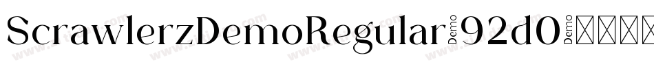 ScrawlerzDemoRegular-92d0字体转换