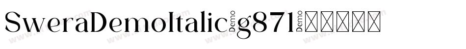 SweraDemoItalic-g871字体转换