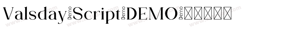 Valsday-Script-DEMO字体转换