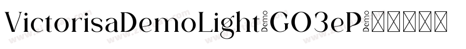 VictorisaDemoLight-GO3eP字体转换