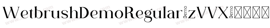 WetbrushDemoRegular-zVVX字体转换