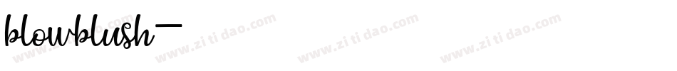 blowblush字体转换