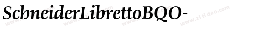 SchneiderLibrettoBQO字体转换