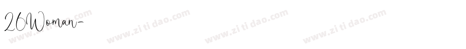 26Woman字体转换