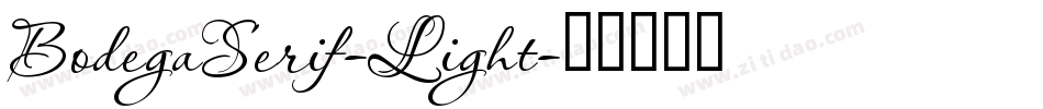 BodegaSerif-Light字体转换