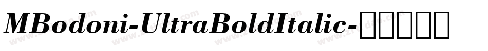 MBodoni-UltraBoldItalic字体转换