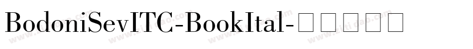 BodoniSevITC-BookItal字体转换
