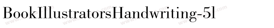 BookIllustratorsHandwriting-5lG字体转换