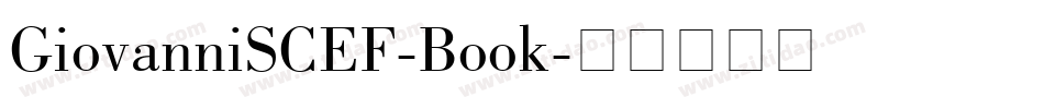 GiovanniSCEF-Book字体转换