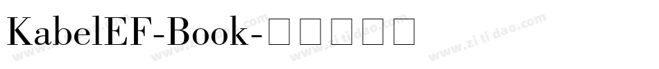 KabelEF-Book字体转换
