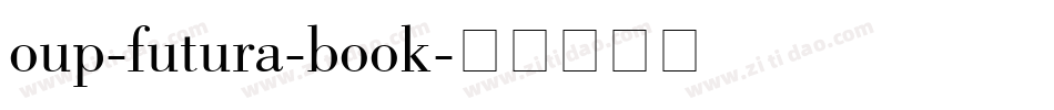 oup-futura-book字体转换