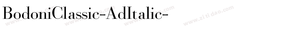 BodoniClassic-AdItalic字体转换