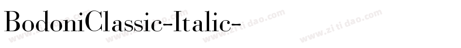 BodoniClassic-Italic字体转换