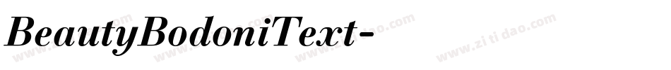 BeautyBodoniText字体转换