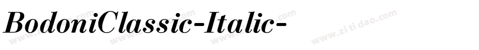 BodoniClassic-Italic字体转换