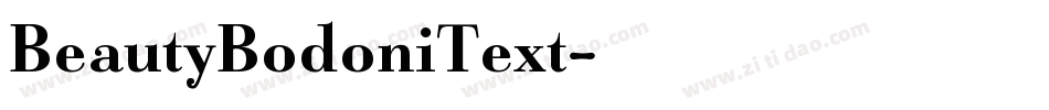 BeautyBodoniText字体转换