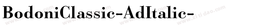 BodoniClassic-AdItalic字体转换