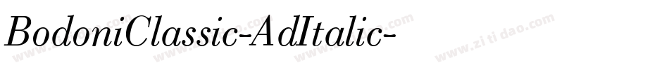 BodoniClassic-AdItalic字体转换
