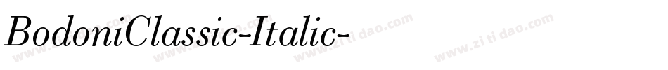 BodoniClassic-Italic字体转换