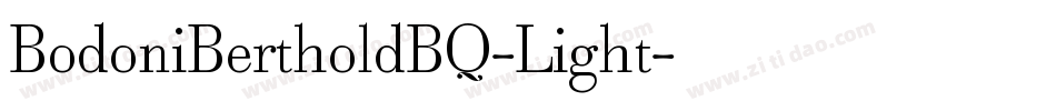 BodoniBertholdBQ-Light字体转换