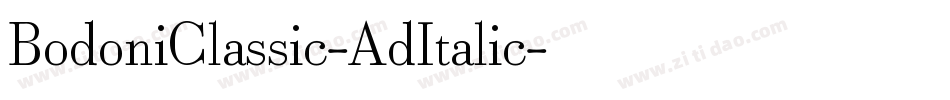 BodoniClassic-AdItalic字体转换