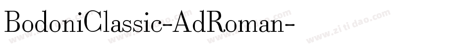 BodoniClassic-AdRoman字体转换