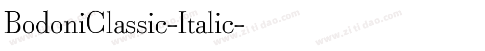 BodoniClassic-Italic字体转换