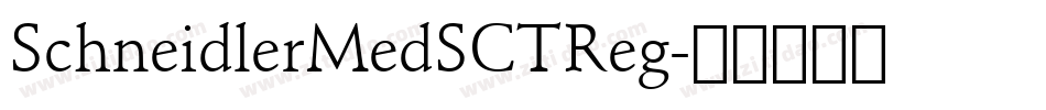 SchneidlerMedSCTReg字体转换