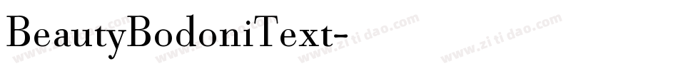 BeautyBodoniText字体转换