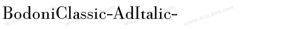BodoniClassic-AdItalic字体转换