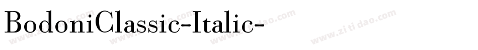 BodoniClassic-Italic字体转换