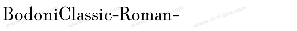 BodoniClassic-Roman字体转换