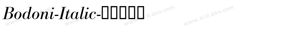 Bodoni-Italic字体转换