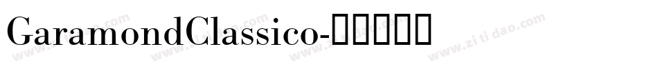 GaramondClassico字体转换