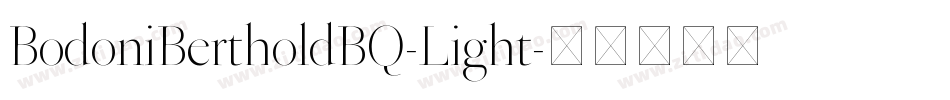 BodoniBertholdBQ-Light字体转换
