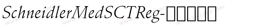 SchneidlerMedSCTReg字体转换