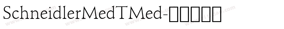SchneidlerMedTMed字体转换