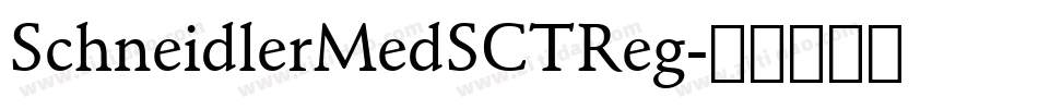 SchneidlerMedSCTReg字体转换