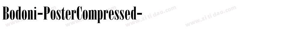 Bodoni-PosterCompressed字体转换