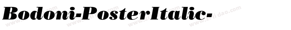 Bodoni-PosterItalic字体转换