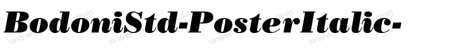 BodoniStd-PosterItalic字体转换