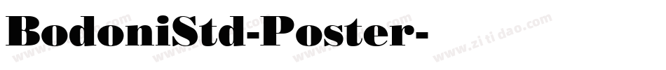 BodoniStd-Poster字体转换