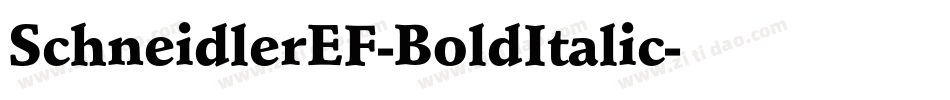 SchneidlerEF-BoldItalic字体转换