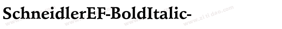 SchneidlerEF-BoldItalic字体转换
